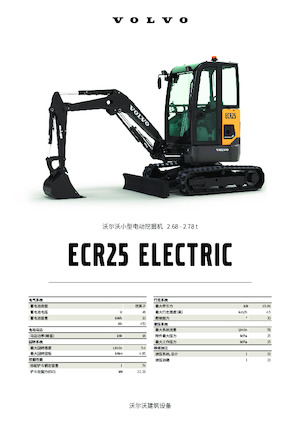 Mini-graafmachines Volvo ECR25 ELECTRIC