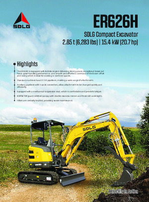 Mini-graafmachines SDLG ER626H