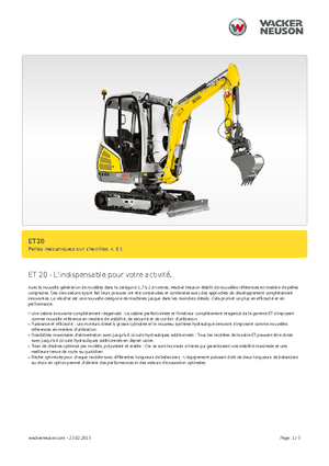 Mini-graafmachines Wacker Neuson ET 20
