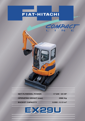 Mini-graafmachines Fiat-Hitachi EX 29 U
