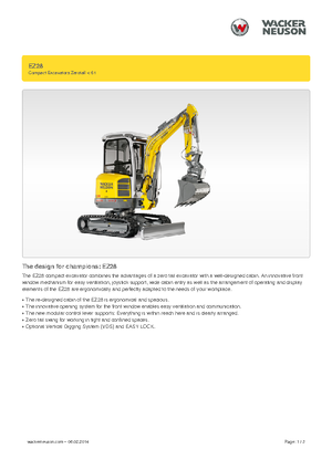Mini-graafmachines Wacker Neuson EZ28