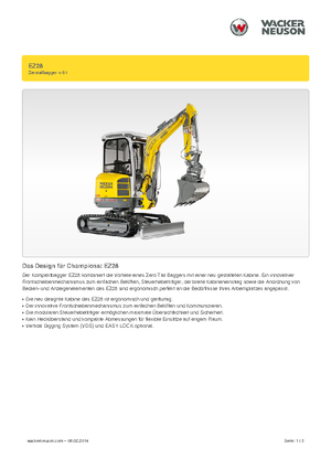 Mini-graafmachines Wacker Neuson EZ28