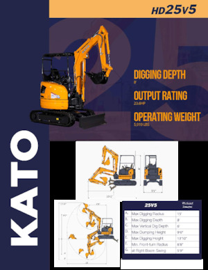 Mini-graafmachines Kato HD25V5