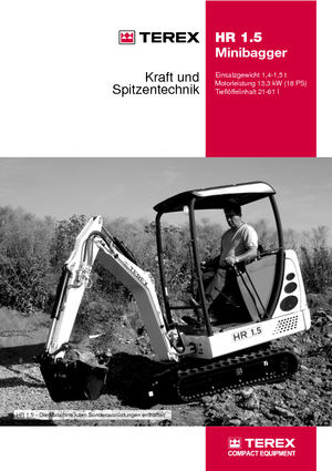 Mini-graafmachines Terex-Schaeff HR 1.5