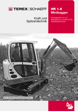Mini-graafmachines Terex-Schaeff HR 1.6