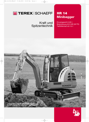 Mini-graafmachines Terex-Schaeff HR 14