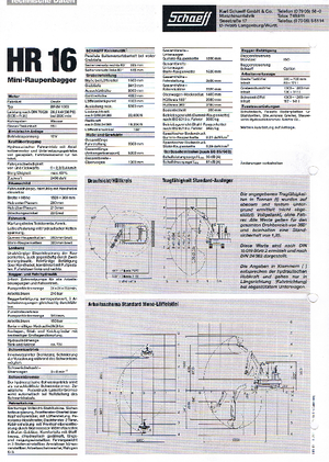 Mini-graafmachines Terex-Schaeff HR 16