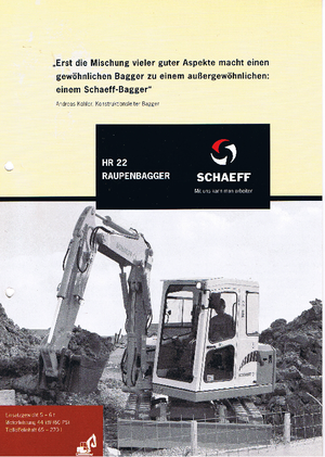 Mini-graafmachines Terex-Schaeff HR 22