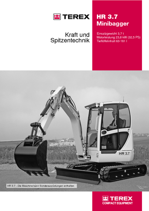 Mini-graafmachines Terex-Schaeff HR 3.7