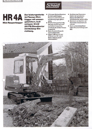 Mini-graafmachines Terex-Schaeff HR 4 A