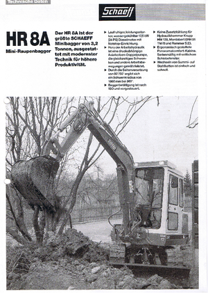 Mini-graafmachines Terex-Schaeff HR 8 A