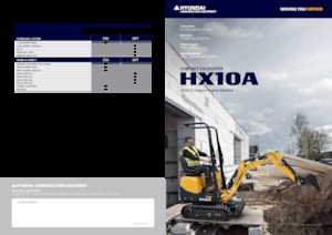 Mini-graafmachines Hyundai HX10A