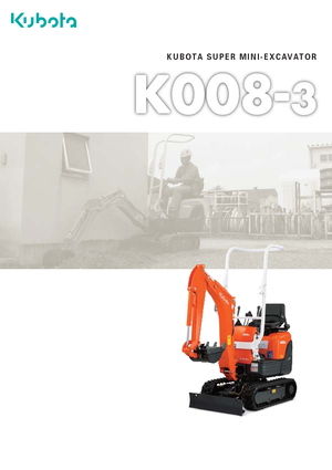 Mini-graafmachines Kubota K008-3G