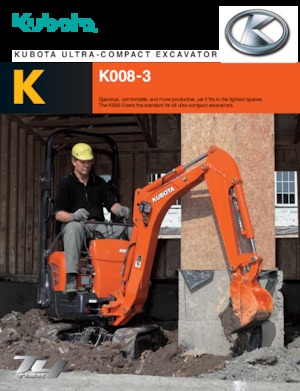 Mini-graafmachines Kubota K008-3