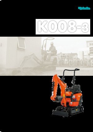 Mini-graafmachines Kubota K008-3