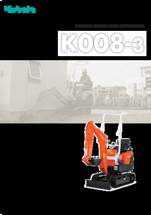 Mini-graafmachines Kubota K008-3