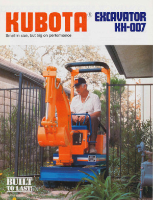 Mini-graafmachines Kubota KH007