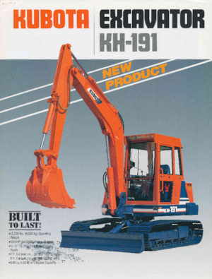 Mini-graafmachines Kubota KH191