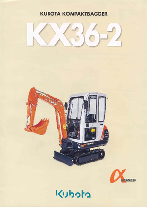 Mini-graafmachines Kubota KX36-2 HG