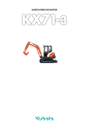 Mini-graafmachines Kubota KX71-3 GL
