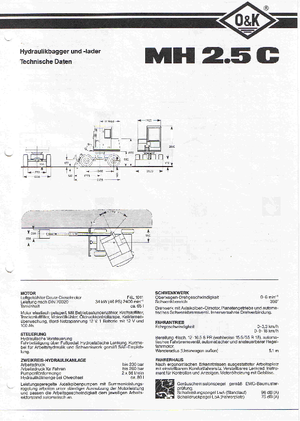 Mobiele graafmachines O&K MH 2.5 C