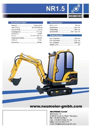 Mini-graafmachines Neumeier NR 1.5