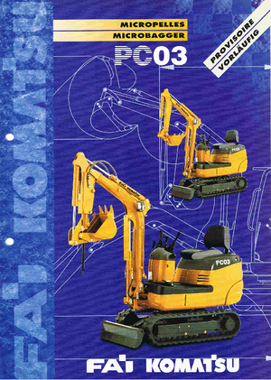 Mini-graafmachines Komatsu PC03-2