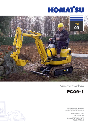 Mini-graafmachines Komatsu PC09-1 STD