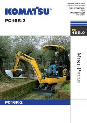 Mini-graafmachines Komatsu PC16R-2