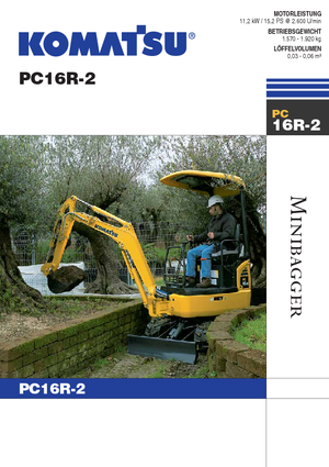 Mini-graafmachines Komatsu PC16R-2