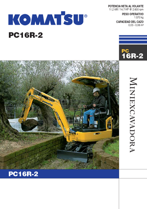 Mini-graafmachines Komatsu PC16R-2