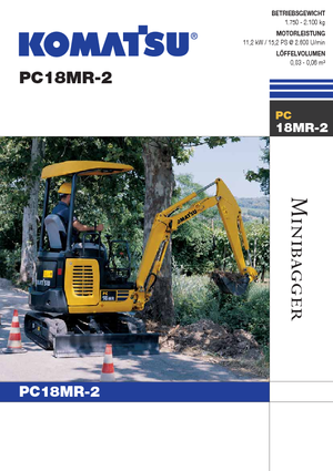 Mini-graafmachines Komatsu PC18MR-2