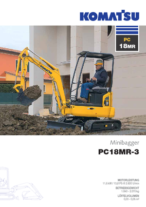 Mini-graafmachines Komatsu PC18MR-3