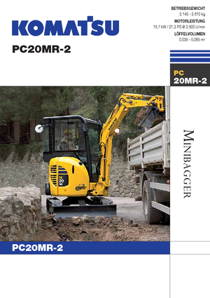 Mini-graafmachines Komatsu PC20MR-2