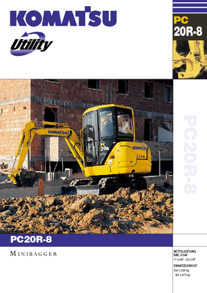 Mini-graafmachines Komatsu PC20R-8