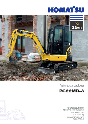 Mini-graafmachines Komatsu PC22MR-3