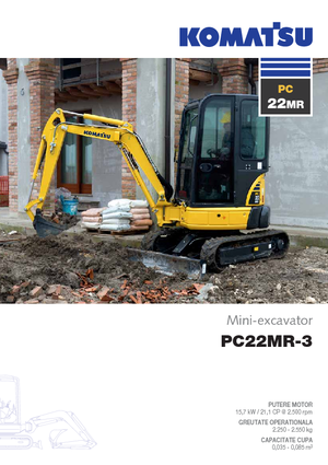 Mini-graafmachines Komatsu PC22MR-3