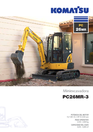 Mini-graafmachines Komatsu PC26MR-3