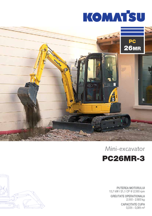 Mini-graafmachines Komatsu PC26MR-3