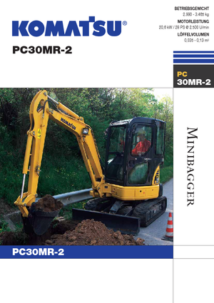 Mini-graafmachines Komatsu PC30MR-2