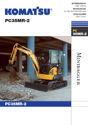 Mini-graafmachines Komatsu PC35MR-2