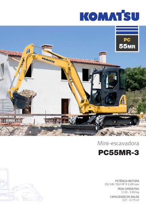 Mini-graafmachines Komatsu PC55MR-3