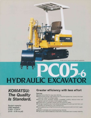 Mini-graafmachines Komatsu PC05-6