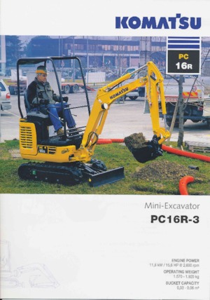 Mini-graafmachines Komatsu PC16R-3
