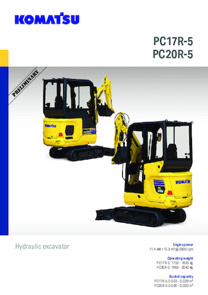 Mini-graafmachines Komatsu PC17R-5