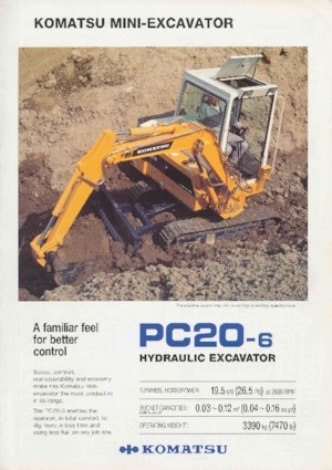 Mini-graafmachines Komatsu PC20-6