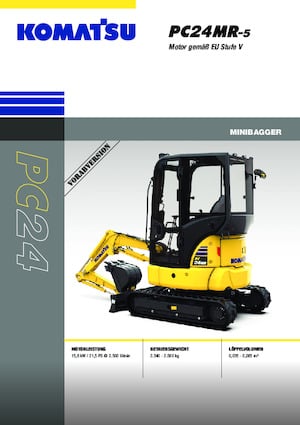 Mini-graafmachines Komatsu PC24MR-5