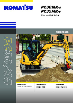 Mini-graafmachines Komatsu PC35MR-5