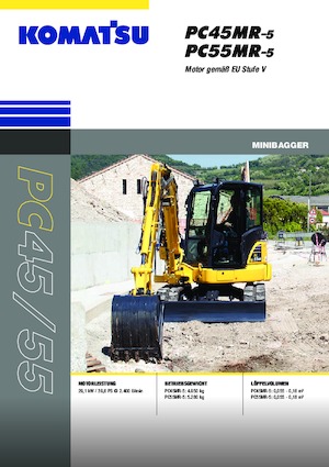 Mini-graafmachines Komatsu PC55MR-5E0