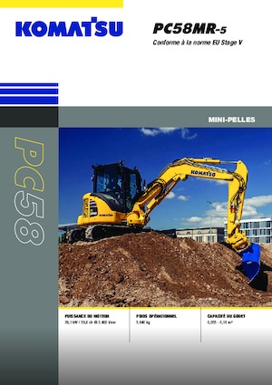 Mini-graafmachines Komatsu PC58MR-5E0
